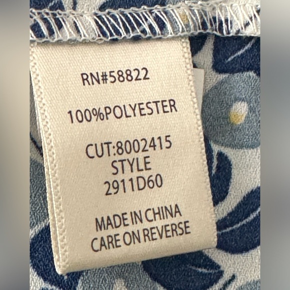 Max Studio Blue and White Floral Dress Size Small - Picture 6 of 9